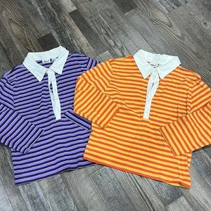 2 OCI long sleeve collared shirts